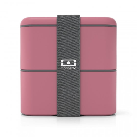 Monbento - MB Square Pink Blush bento box - Large - 2 tier product photo