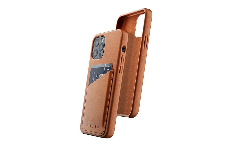 Mujjo iPhone 12 Mini Full Leather Wallet Case - Brown product photo