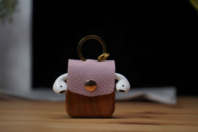 Elegant Wood AirPods Case - pink additional product image