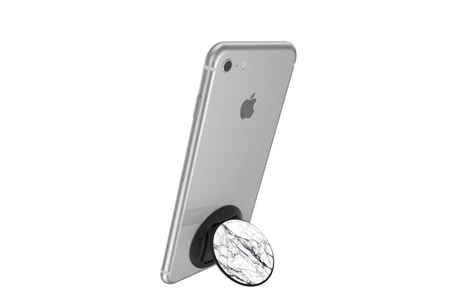 Tzumi Nuckees - Phone Grip and Stand for Smartphones - white