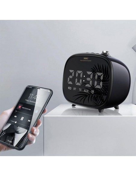 Remax 2-IN-1 LED Clock Subwoofer Bluetooth Wireless-Black additional product image