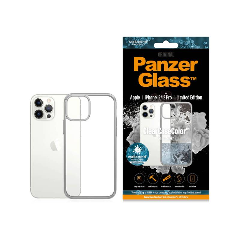 PanzerGlass iPhone 12 Pro Max Antimicrobial Case- Satin Silver product photo