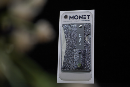Monet Wallet Kickstand - Gray Glitter product photo