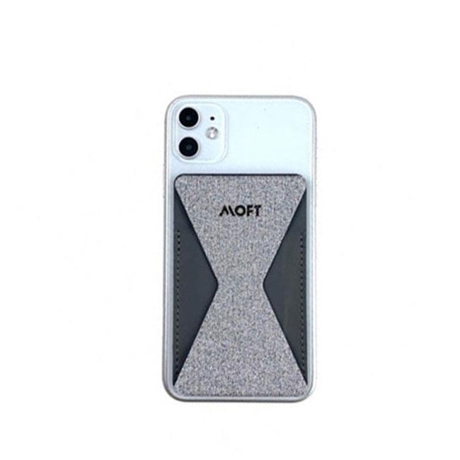 Moft Sparkle Phone Stand with Magnetic Card Holder - Silver Gem product photo