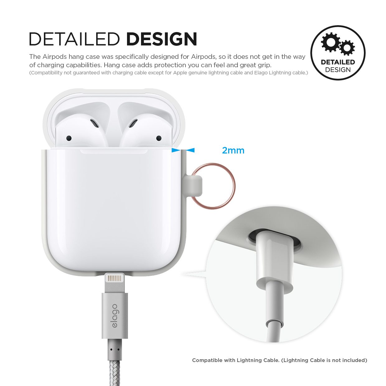 Elago AirPods hang case - White additional product image