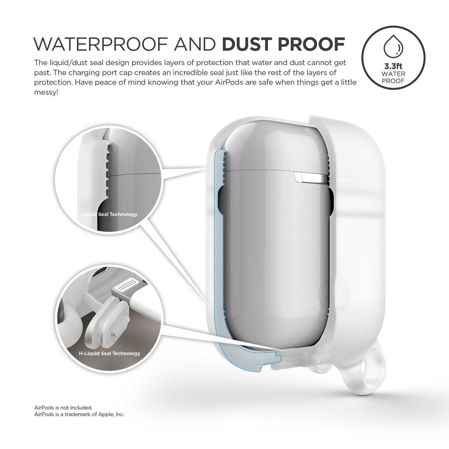 Elago AirPods Waterproof Hang Case - Nightglow Blue additional product image