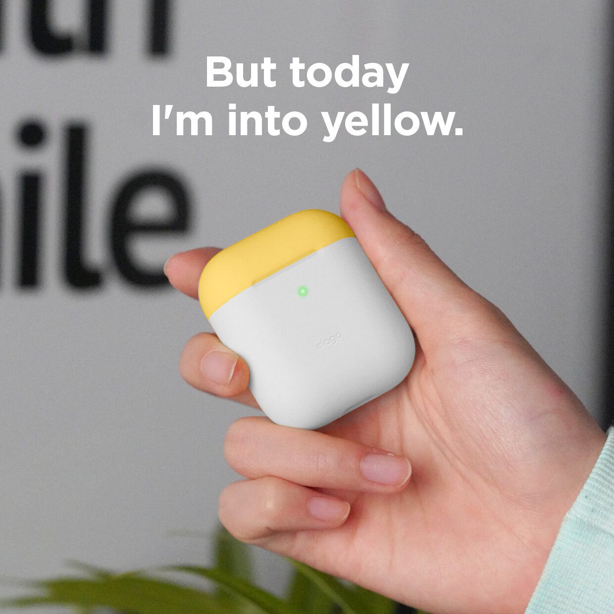 Elago Duo Case for AirPods - Body-White Top-Pink Yellow product photo