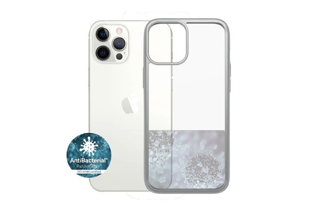PanzerGlass iPhone 12 Pro Max Antimicrobial Case- Satin Silver product photo