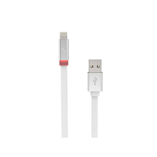Scosche Flat-Out Led - 6 Ft Charge And Sync Cable for Lightning Devices - White