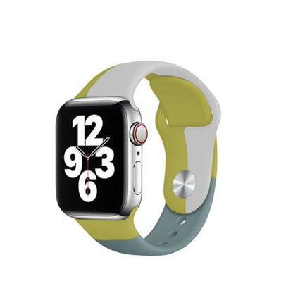 Coteetci silicone mixed color watchband 42 44mm -Yellow mix product photo