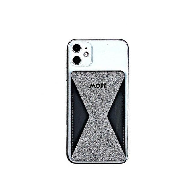 MOFT Sparkle Phone Stand with Card Holder Silver product photo