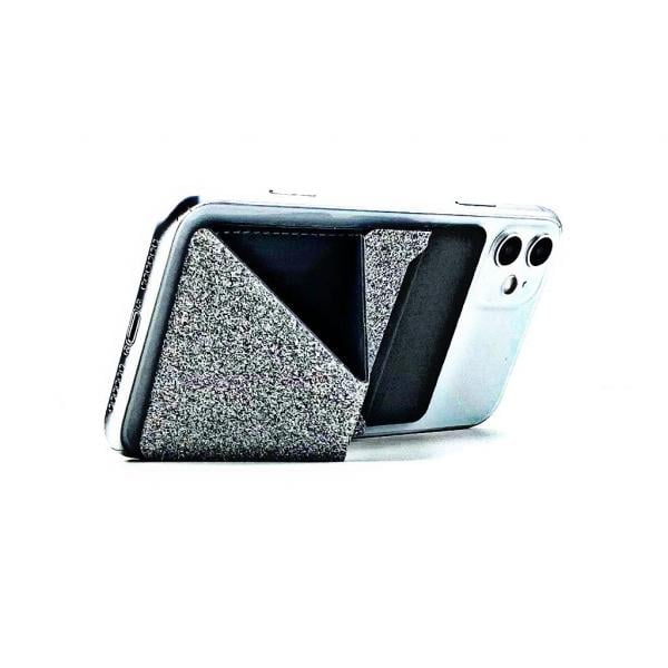 MOFT Sparkle Phone Stand with Card Holder Silver product photo
