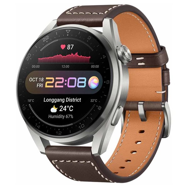 Huawei Watch 3 Pro - Brown Leather Strap product photo