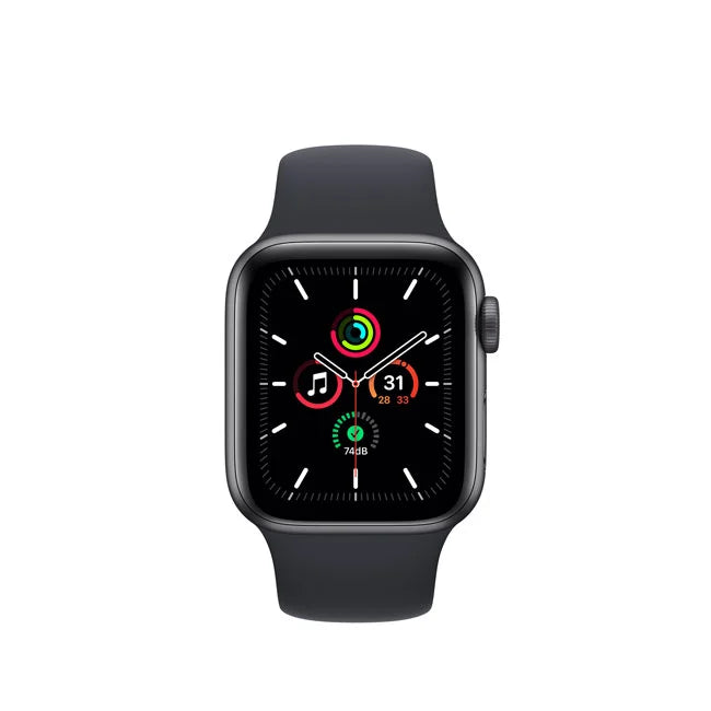 Apple Watch SE GPS 44 MM Space Grey Aluminium Case Midnight Sport Band product photo