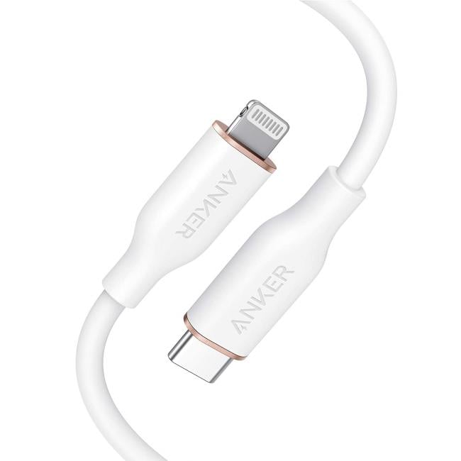 Anker PowerLine III Flow USB-C with Lightning Connector 0 9m - White product photo
