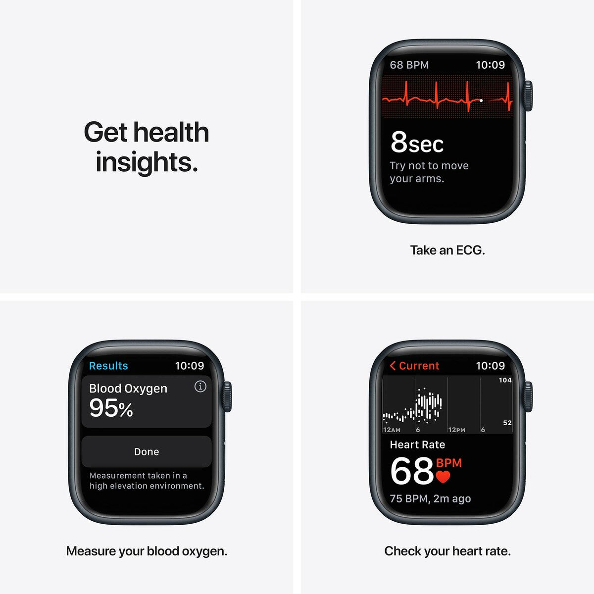 Apple Watch Series 7 GPS 45mm Midnight Aluminum Case with Midnight Band