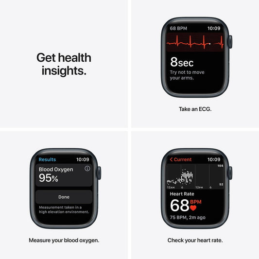 Apple Watch Series 7 GPS 45mm Midnight Aluminum Case with Midnight Band