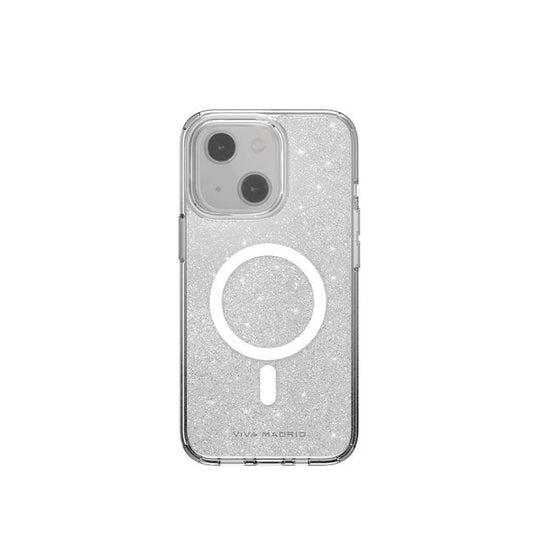 Viva Madrid Apple iPhone 13 6 1" Celeste Hybrid TPU PC Halo Case with Glitters