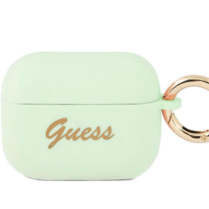 Guess Case AirPods 3 Silicone Printed Script Logo Green product photo