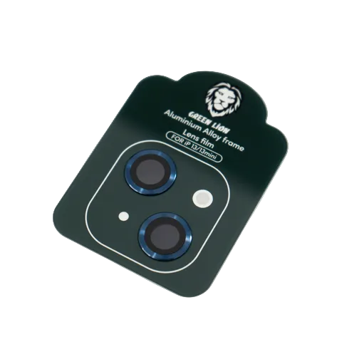 Green Lion iPhone 13 Mini Iron Camera Lens Anti Glare - Blue