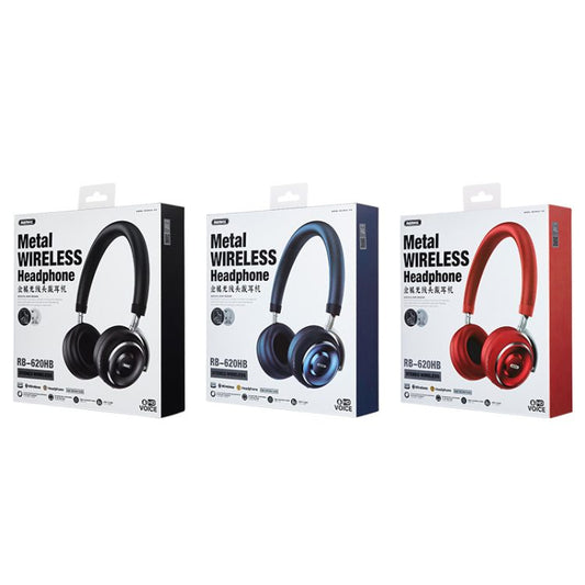 Remax RB-620HB Bluetooth 5 0 Metal Wireless Bluetooth Headset- Blue