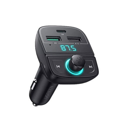 Ugreen Car Bluetooth Adapter - Bluetooth FM Transmitter for Car PD QC 3 0 Car