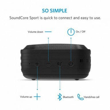 Anker SoundCore Sport Bluetooth Speaker Black product photo