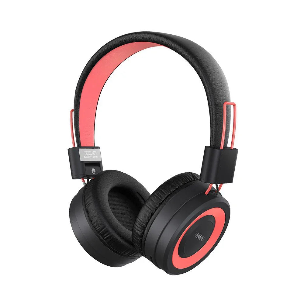 Remax RB-725HB Wireless Bluetooth Headset Black-Pink Micro SD product photo