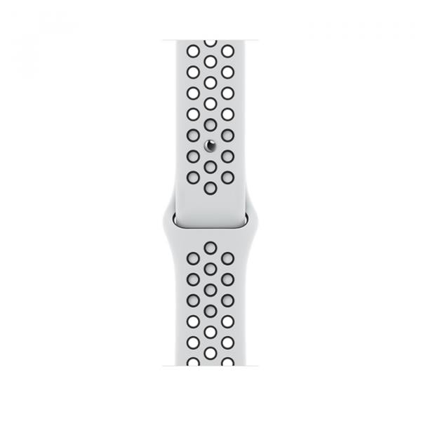 Apple Watch Nike Series 7 GPS 41mm Starlight Aluminum Case Pure Platinum Black