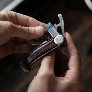 Orbitkey Leather Key Organizer -Brown product photo
