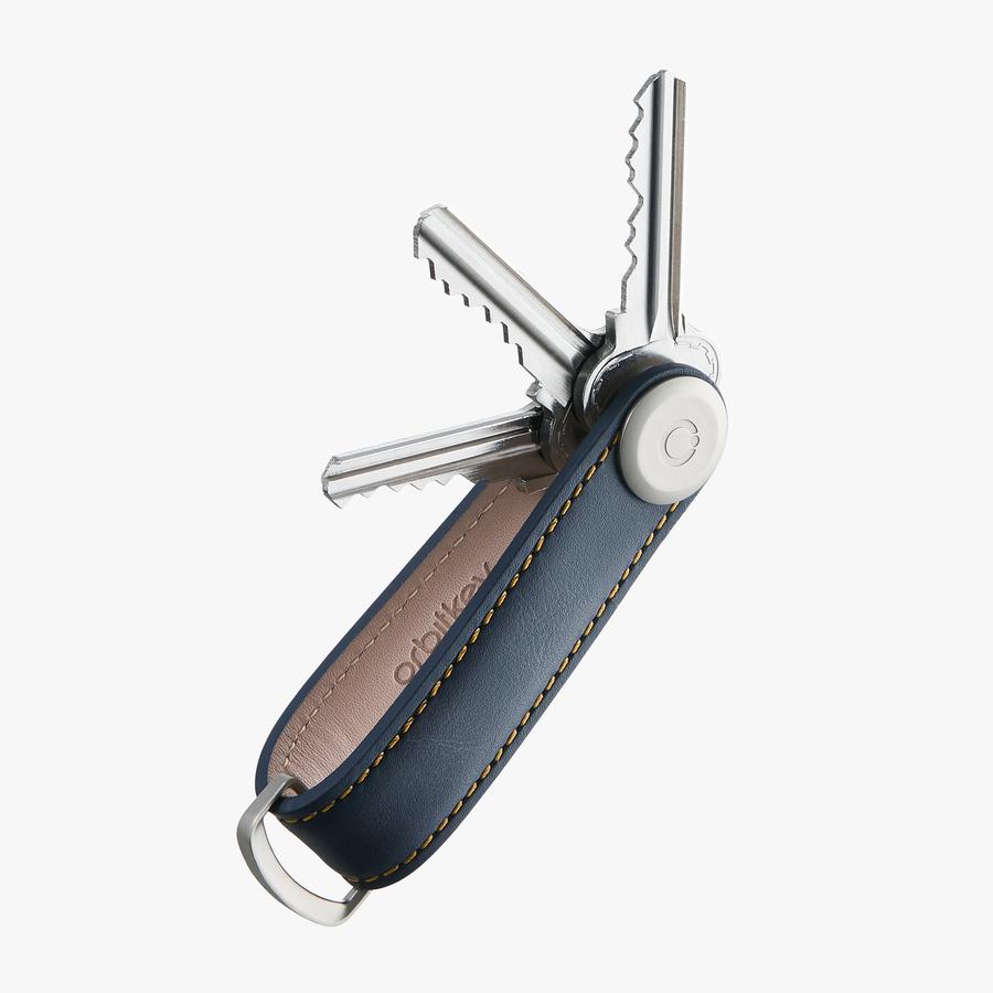 Orbitkey Leather Key Organizer -Navy Tan additional product image