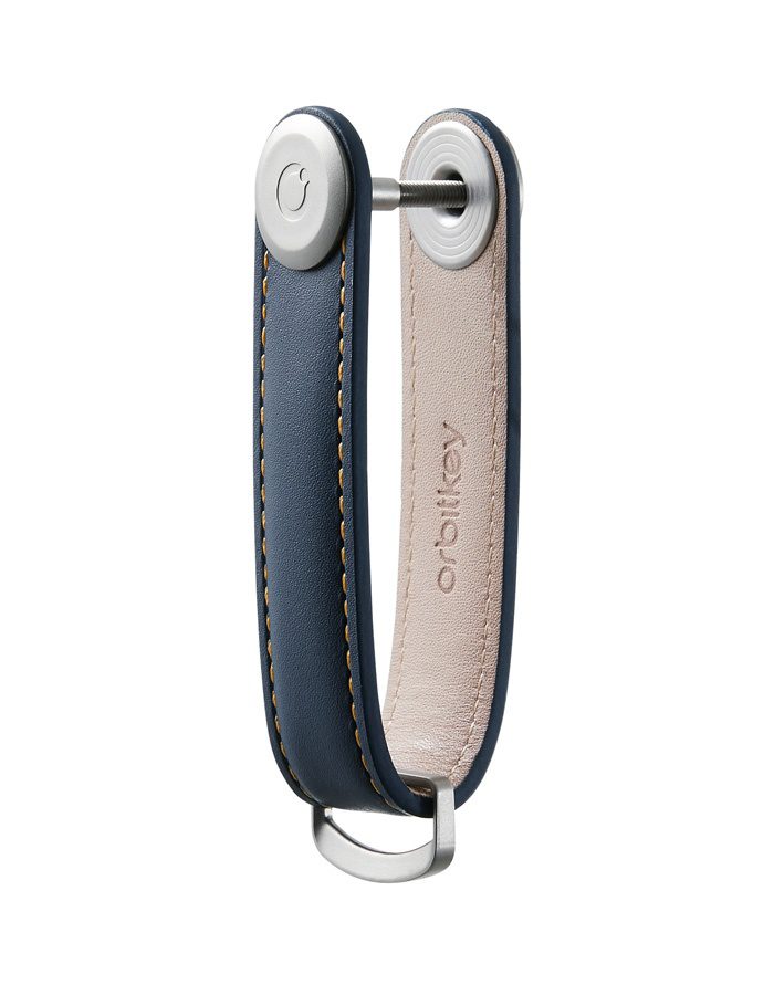 Orbitkey Leather Key Organizer -Navy Tan product photo