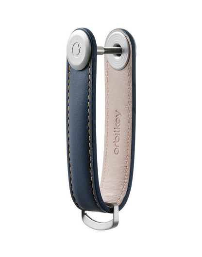 Orbitkey Leather Key Organizer -Navy Tan product photo