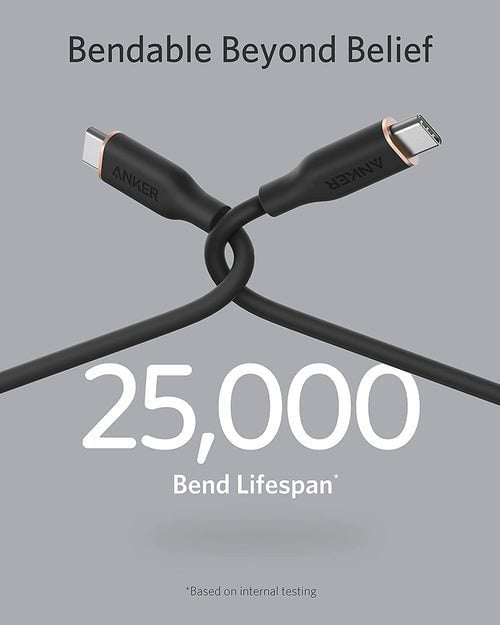 Anker PowerLine III Flow USB-C to USB-C 100W 1 8m 6ft -Black product photo