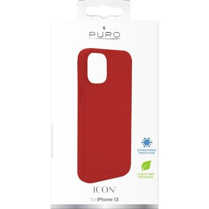 Puro iPhone 13 Icon silicon Case 6 1 - Red product photo