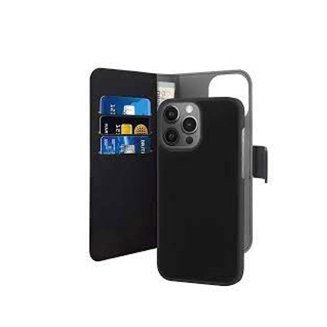 Puro iPhone 13 Pro 2-in-1 Magnetic Wallet Case - Black product photo