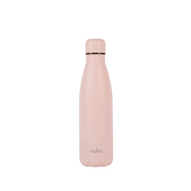 Puro Icon Fluo Stainless Steel Bottle 500ml - Candy Pink product photo