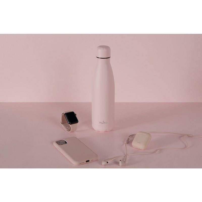 Puro Icon Fluo Stainless Steel Bottle 500ml - Candy Pink additional product image