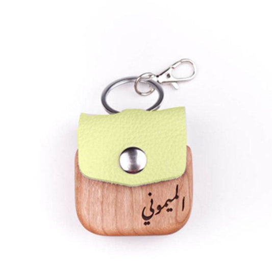 Elegant Wood AirPods Case -Yellow