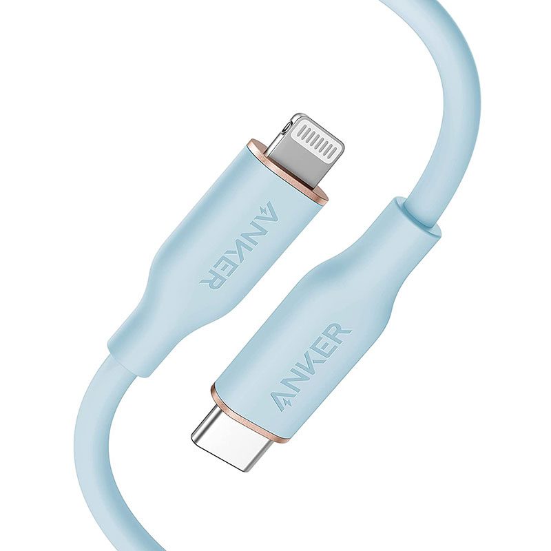 Anker PowerLine III Flow USB-C to Lightning Cable 6ft 1 8m Blue product photo