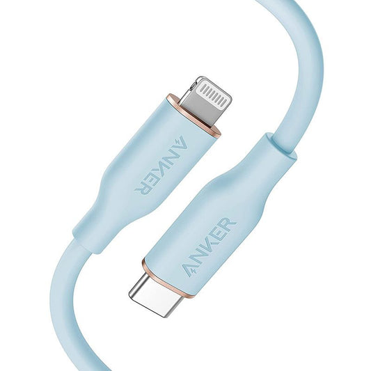 Anker PowerLine III Flow USB-C to Lightning Cable 6ft 1 8m Blue product photo