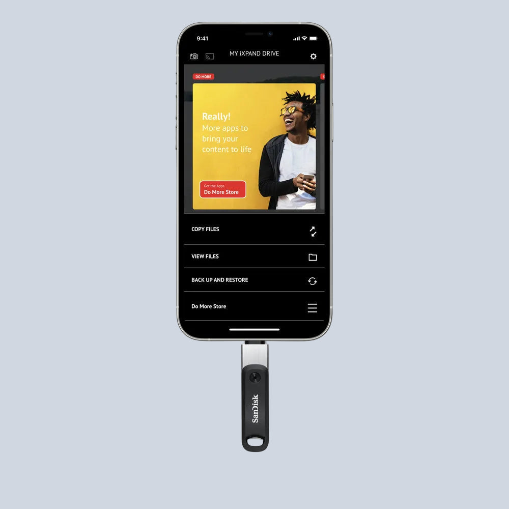 SanDisk 64GB iXpand Flash Drive Go for iPhone and iPad power bank product image