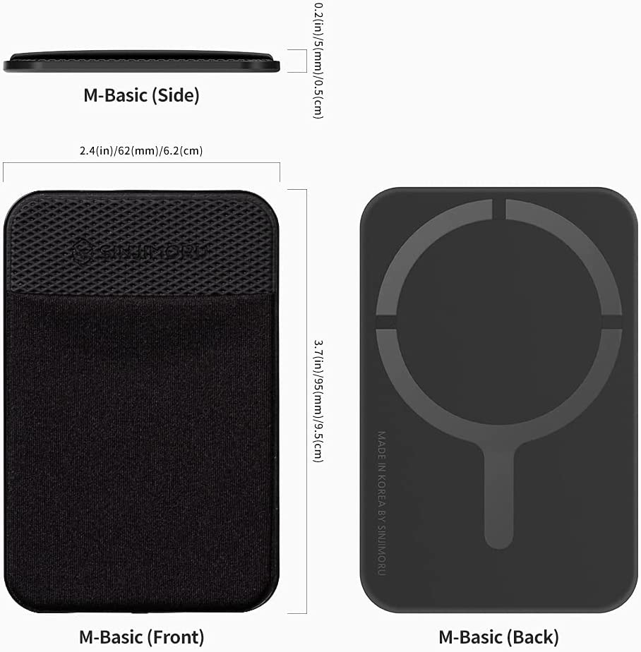 Sinjirmoru M-Basic Magnetic Wallet for Apply Magsafe -Black product photo