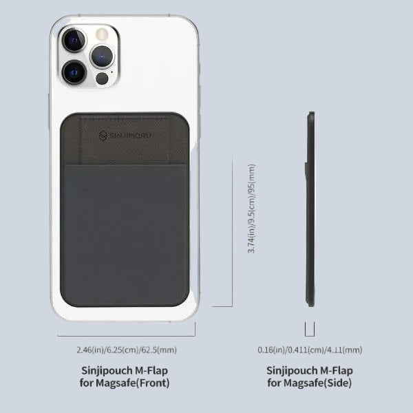 Sinjimoru M-Flap for Apple Magsafe Pocket Solution - Gray product photo
