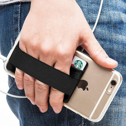 Sinjimoru Sinji Pouch Band Grip with Card Wallet Black product image