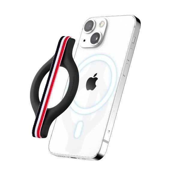 Sinjimoru M-Mini Magnetic Wool-Band Grip for MagSafe Case Red product photo