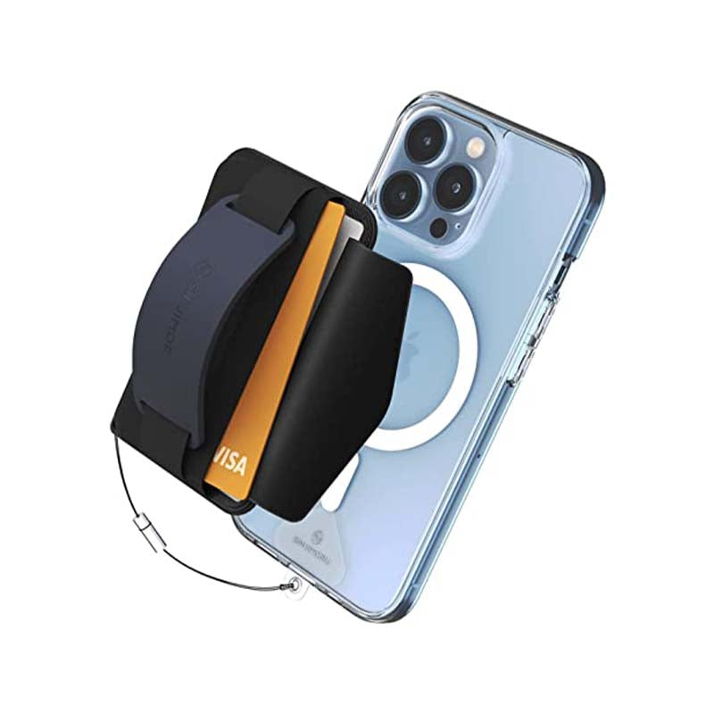 Sinjimoru M-Grip 3 in 1 Magsafe Wallet Grip & Stand - Navy product photo