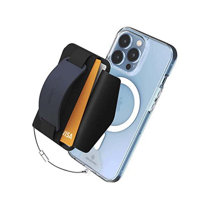 Sinjimoru M-Grip 3 in 1 Magsafe Wallet Grip & Stand - Navy product photo