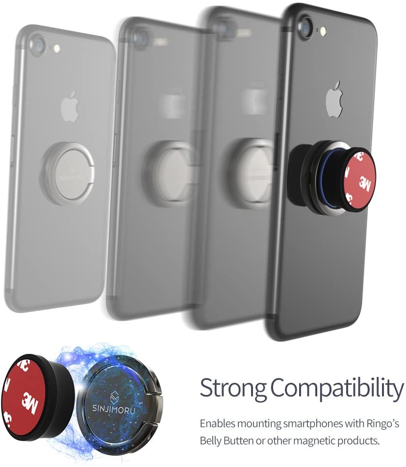 Sinjimoru Ringo Mini Smart Phone Ring -Black additional product image
