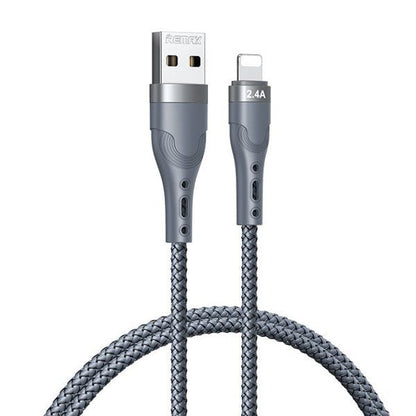 Remax Cable USB To Apple Lightning 8-pin 2 4A Sailing RC-C006 1 Meter Silver product photo